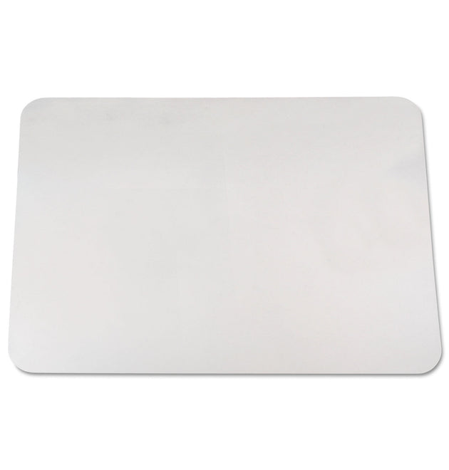 KrystalView Desk Pad with Antimicrobial Protection, Glossy Finish, 24 x 19, Clear