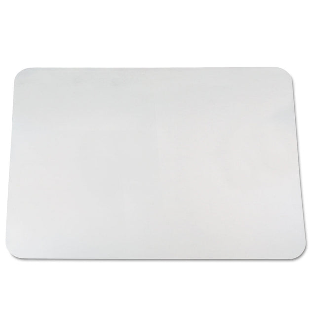 KrystalView Desk Pad with Antimicrobial Protection, Glossy Finish, 38 x 24, Clear