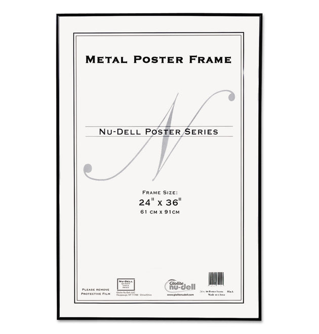 Metal Poster Frame, Plastic Face, 24 x 36, Black