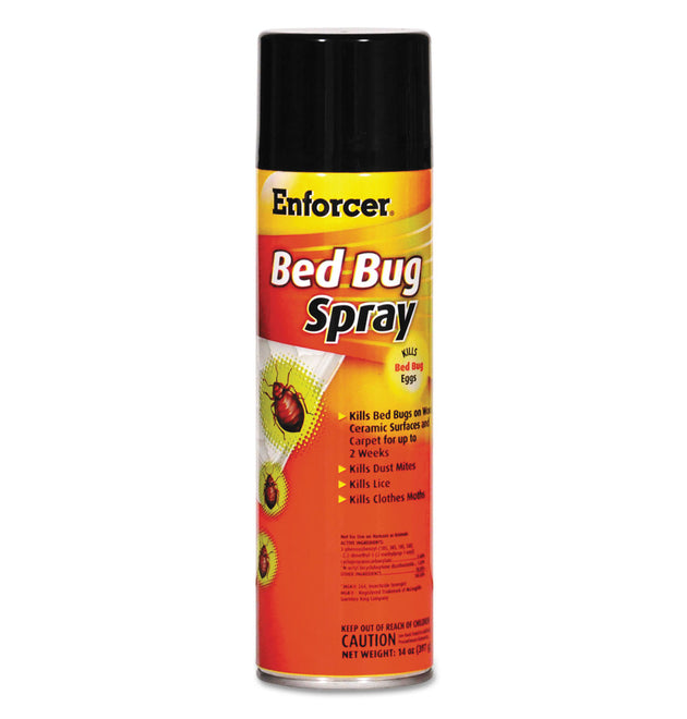 Bed Bug Spray, For Bed Bugs/Dust Mites/Lice/Moths, 14 oz Aerosol Spray, 12/Carton