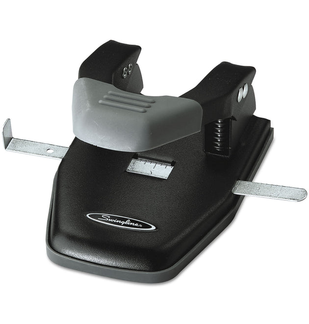 28-Sheet Comfort Handle Steel Two-Hole Punch, 1/4