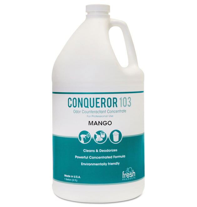 Conqueror 103 Odor Counteractant Concentrate, Mango, 1 gal Bottle, 4/Carton