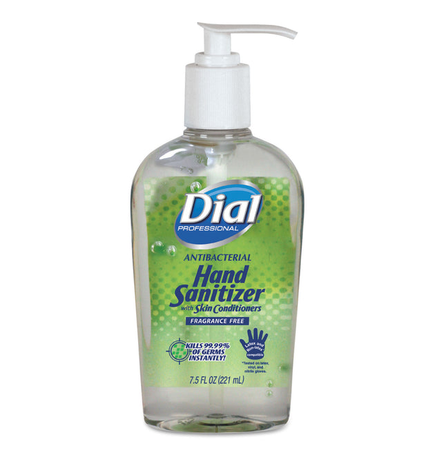 Antibacterial with Moisturizers Gel Hand Sanitizer, 7.5 oz, Pump Bottle, Fragrance-Free