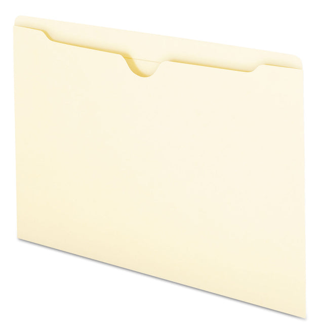 Manila File Jackets, 2-Ply Straight Tab, Legal Size, Manila, 100/Box