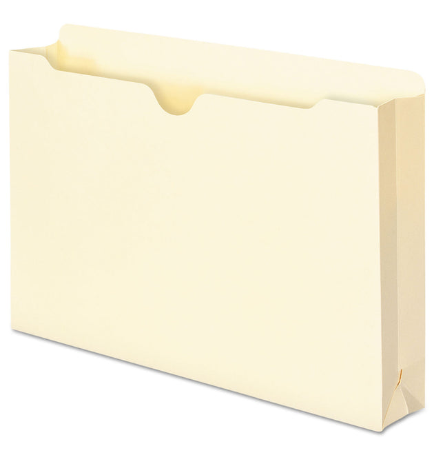 Manila File Jackets, 1-Ply Straight Tab, Legal Size, Manila, 50/Box