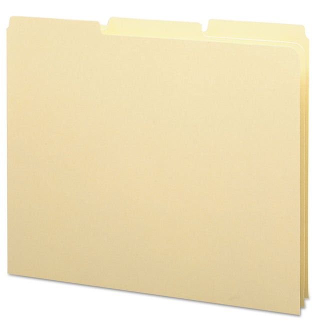 Recycled Blank Top Tab File Guides, 1/3-Cut Top Tab, Blank, 8.5 x 11, Manila, 100/Box