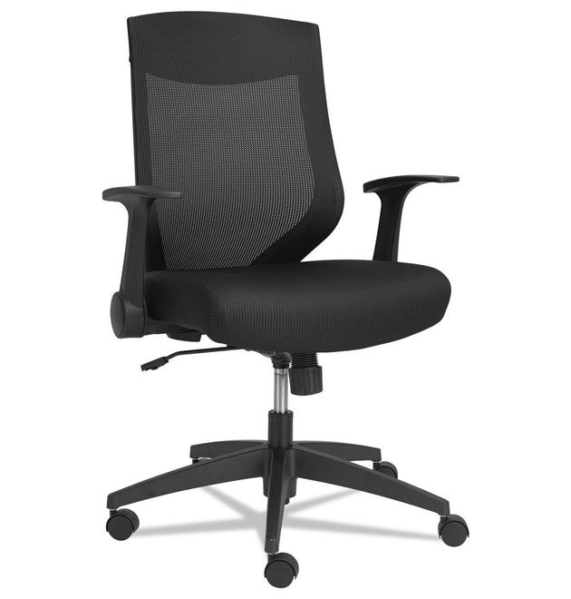 Alera EB-K Series Synchro Mid-Back Flip-Arm Mesh Chair, Supports Up to 275 lb, 18.5“ to 22.04