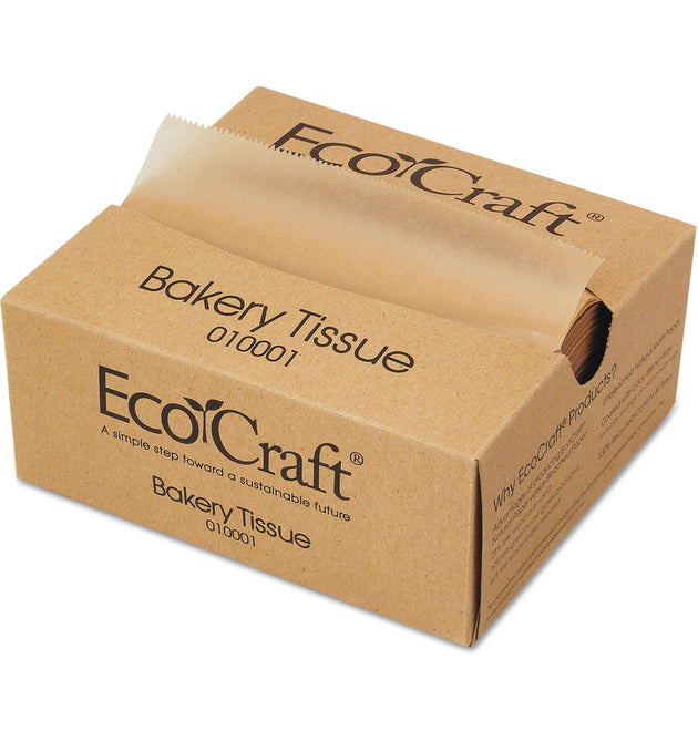 EcoCraft Interfolded Dry Wax Deli Sheets, 6 x 10.75, Natural, 1,000/Box, 10 Boxes/Carton