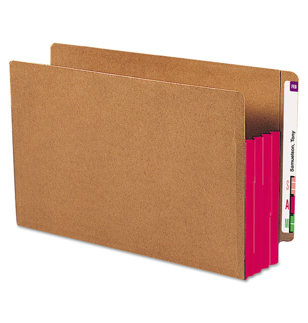 Redrope Drop-Front End Tab File Pockets, Fully Lined 6.5