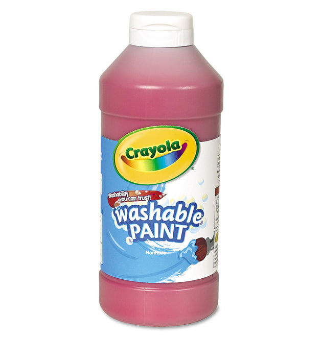 Washable Paint, Red, 16 oz Bottle