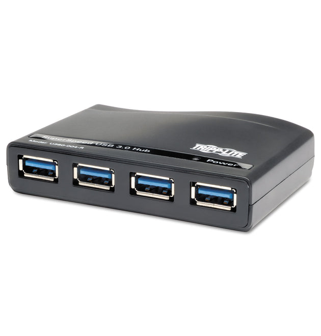 USB 3.0 SuperSpeed Hub, 4 Ports, Black