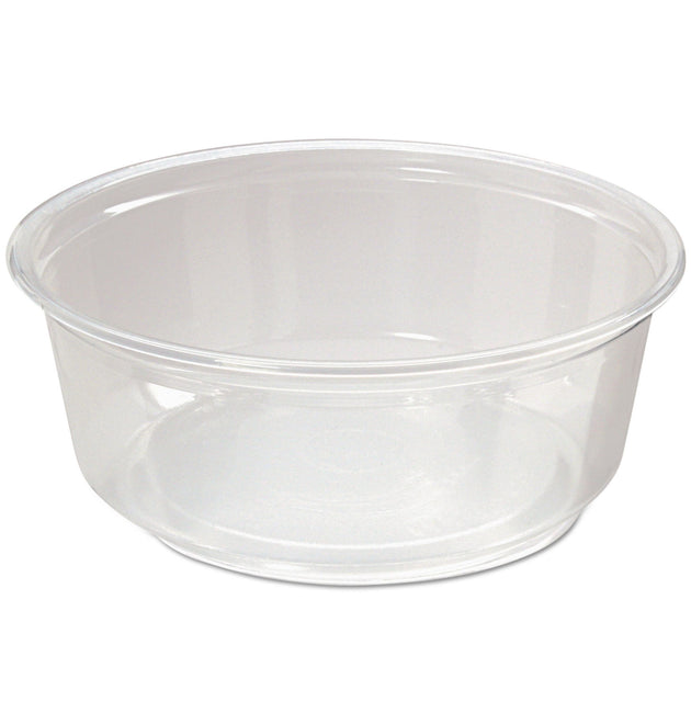 Microwavable Deli Containers, 8 oz, 4.6 Diameter x 1.8 h, Clear, Plastic, 500/Carton