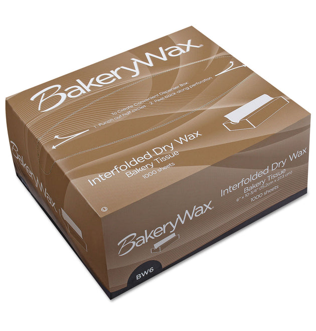 EcoCraft Interfolded Dry Wax Bakery Tissue, 6 x 10.75, White, 1,000/Box, 10 Boxes/Carton