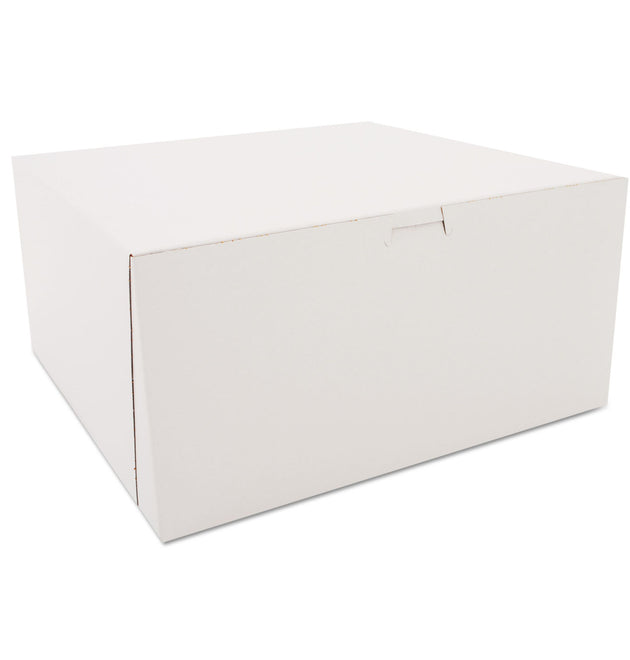 White One-Piece Non-Window Bakery Boxes, 12 x 12 x 6, White, Paper, 50/Carton