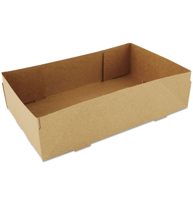 4-Corner Pop-Up Food and Drink Tray, 8.63 x 5.5 x 2.25, Brown, Paper, 500/Carton