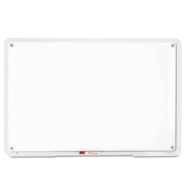 iQ Total Erase Translucent-Edge Board, 11 x 7, White Surface, Clear Plastic Frame