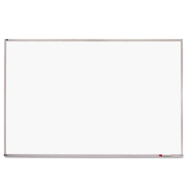 Porcelain Magnetic Whiteboard, 96 x 48, White Surface, Silver Aluminum Frame