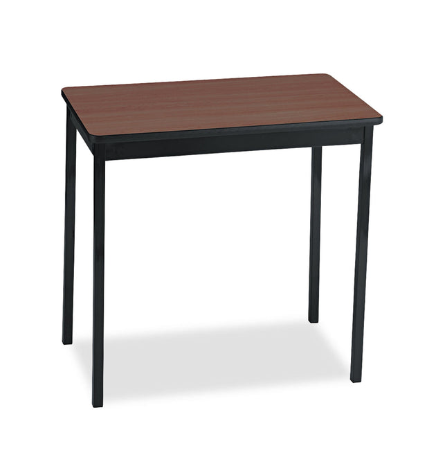 Utility Table, Rectangular, 30w x 18d x 30h, Walnut/Black