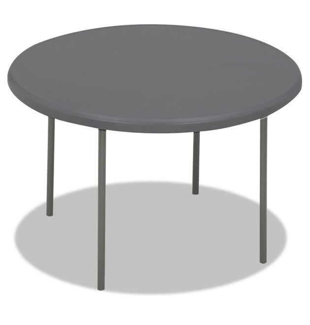 IndestrucTable Classic Folding Table, Round, 48