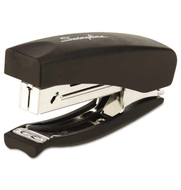 Soft Grip Half Strip Hand Stapler, 20-Sheet Capacity, Black