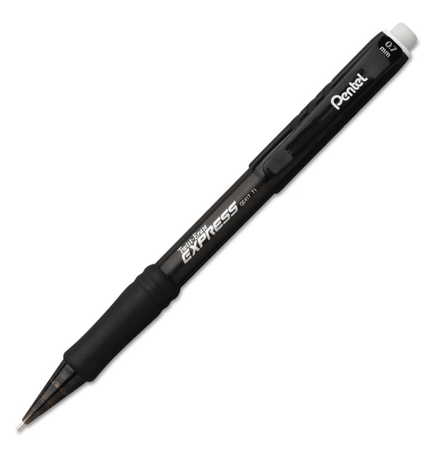 Twist-Erase EXPRESS Mechanical Pencil, 0.7 mm, HB (#2), Black Lead, Black Barrel, Dozen