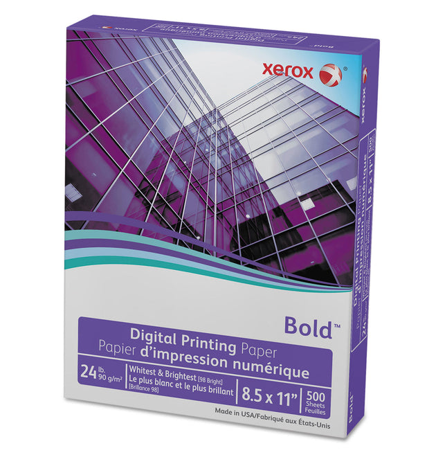 Bold Digital Printing Paper, 98 Bright, 24 lb Bond Weight, 8.5 x 11, White, 500/Ream