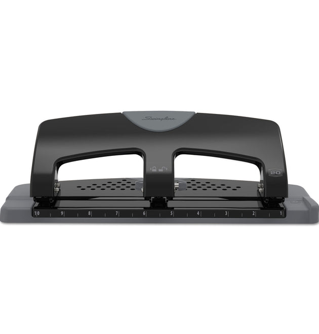 20-Sheet SmartTouch Three-Hole Punch, 9/32