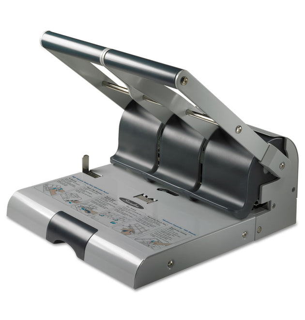 160-Sheet Antimicrobial Protected High-Capacity Adjustable Punch, Two- to Three-Hole, 9/32