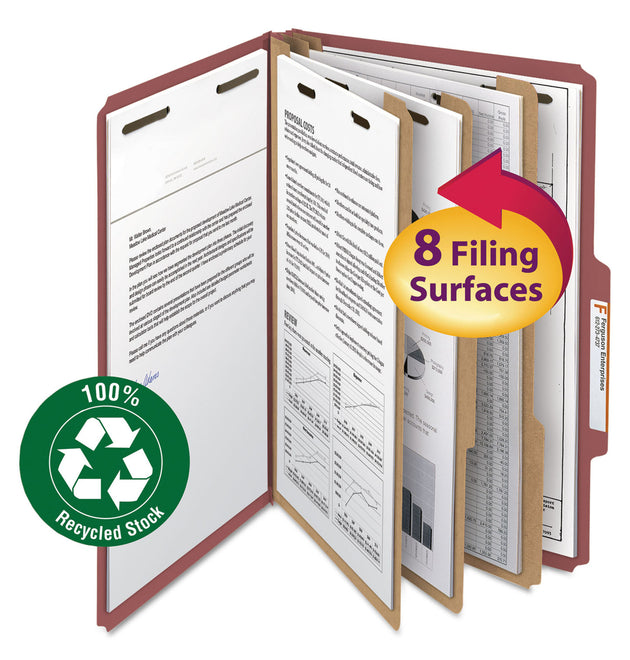 Recycled Pressboard Classification Folders, 3