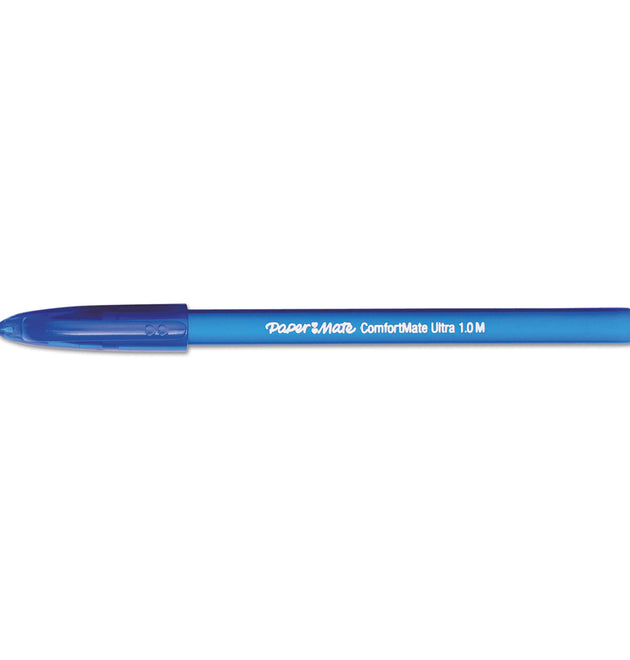 ComfortMate Ultra Ballpoint Pen, Stick, Medium 1 mm, Blue Ink, Blue Barrel, Dozen