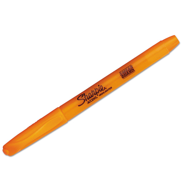 Pocket Style Highlighters, Fluorescent Orange Ink, Chisel Tip, Orange Barrel, Dozen