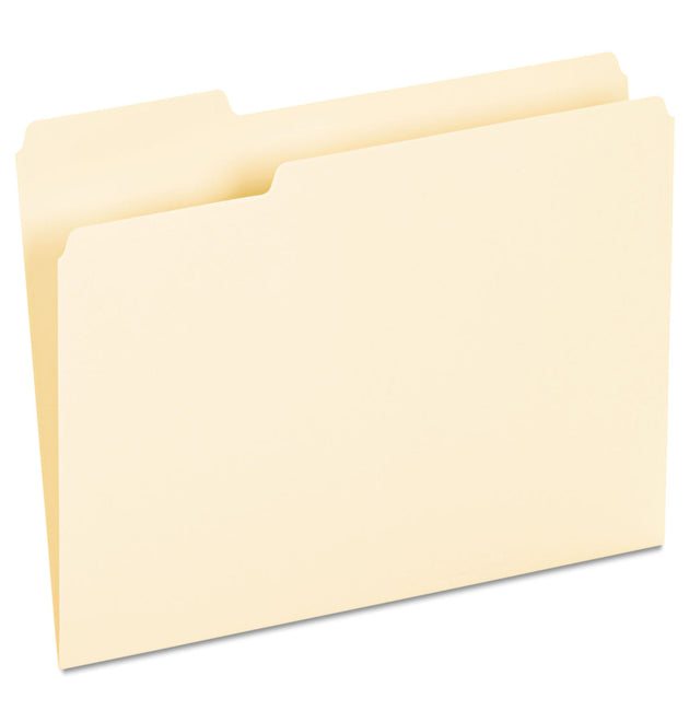 Interior File Folders, 1/3-Cut Tabs: Assorted, Letter Size, 9.5-pt Manila, 100/Box