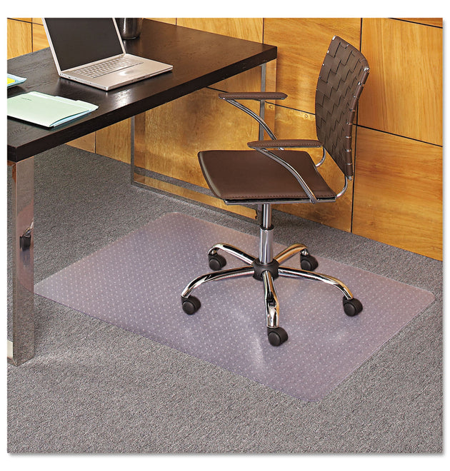 EverLife Light Use Chair Mat for Flat Pile Carpet, Rectangular, 36 x 44, Clear