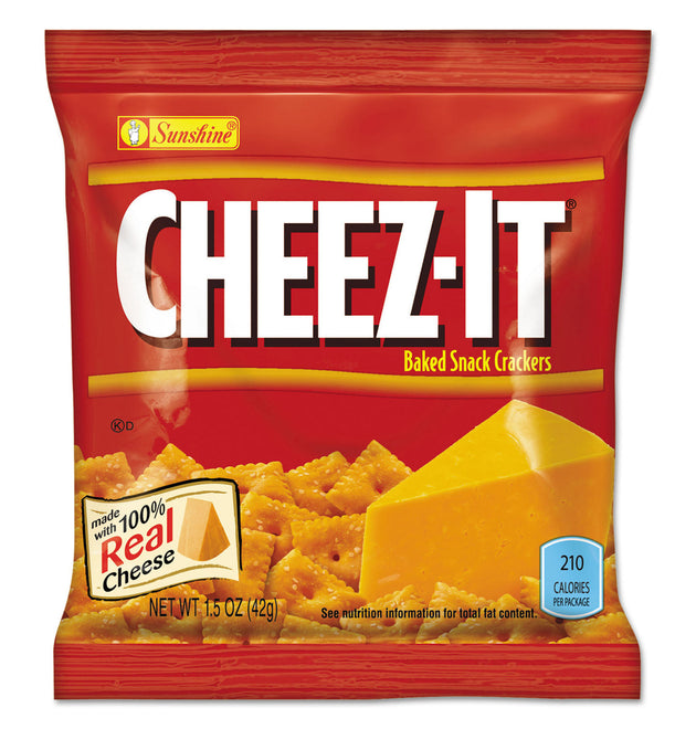 Cheez-it Crackers, 1.5 oz Bag, Reduced Fat, 60/Carton