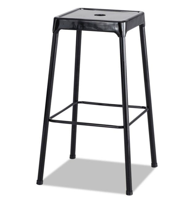 Bar-Height Steel Stool, Backless, Supports Up to 250 lb, 29