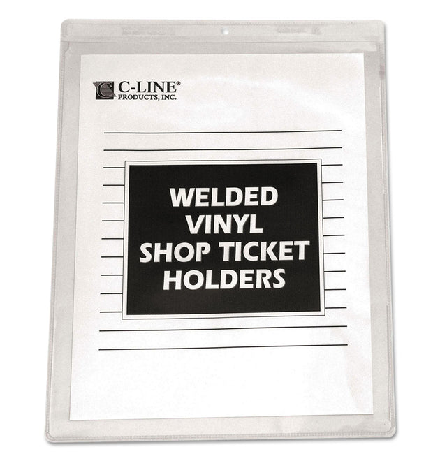 Clear Vinyl Shop Ticket Holders, Both Sides Clear, 15 Sheets, 8.5 x 11, 50/Box