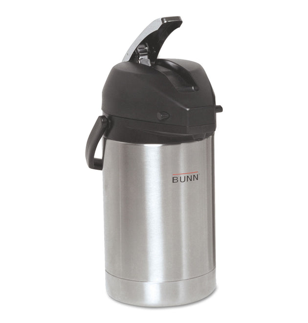 2.5 Liter Lever Action Airpot, Stainless Steel/Black