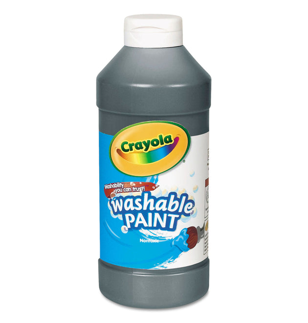 Washable Paint, Black, 16 oz Bottle