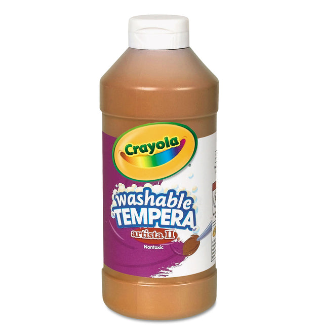 Artista II Washable Tempera Paint, Brown, 16 oz Bottle