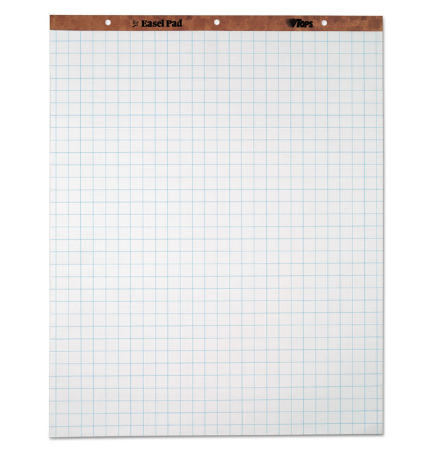 Easel Pads, Quadrille Rule (1 sq/in), 27 x 34, White, 50 Sheets, 4/Carton