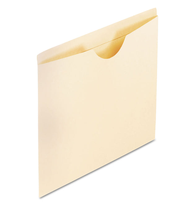 Manila Reinforced File Jackets, 2-Ply Straight Tab, Letter Size, Manila, 100/Box