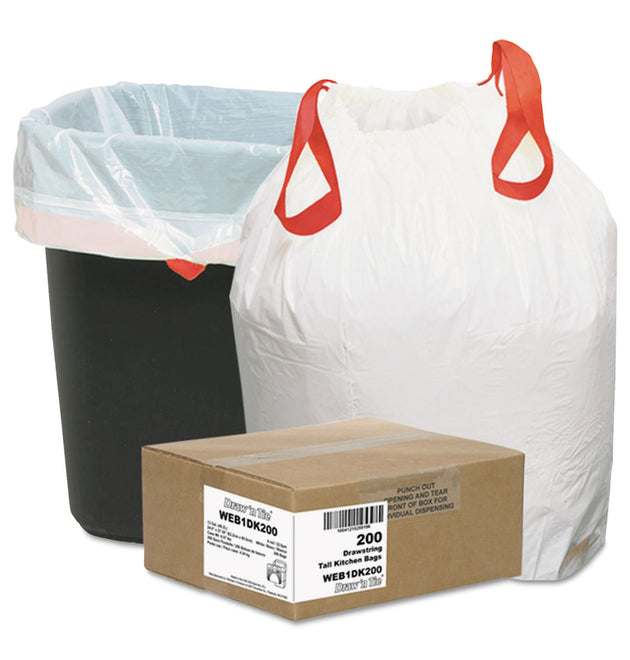 Heavy-Duty Trash Bags, 13 gal, 0.9 mil, 24.5