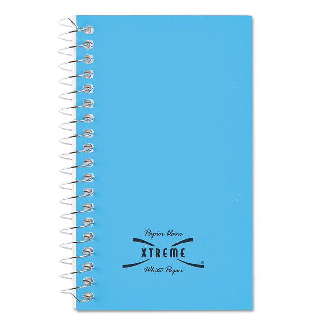 Paper Blanc Xtreme White Wirebound Memo Books, Narrow Rule, Randomly Assorted Cover Color, (60) 5 x 3 Sheets