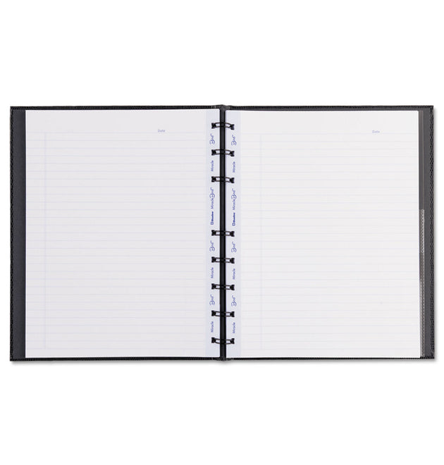 MiracleBind Notebook, 1-Subject, Medium/College Rule, Black Cover, (75) 9.25 x 7.25 Sheets