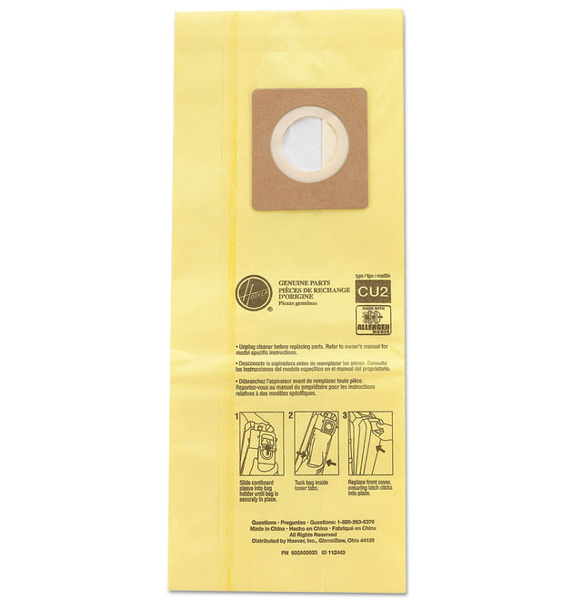 HushTone Vacuum Bags, Yellow, 10/Pack