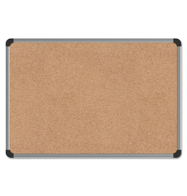 Cork Board with Aluminum Frame, 24 x 18, Tan Surface