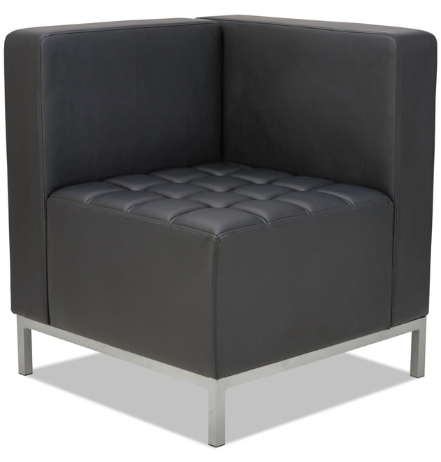 Alera QUB Series Corner Sectional, 26.38w x 26.38d x 30.5h, Black