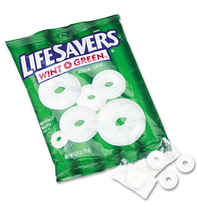 Hard Candy Mints, Wint-O-Green, Individually Wrapped, 6.25 oz Bag