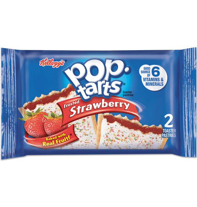 Pop Tarts, Frosted Strawberry, 3.67 oz, 2/Pack, 6 Packs/Box