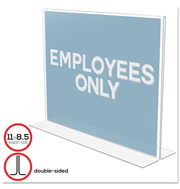 Classic Image Double-Sided Sign Holder, 11 x 8.5 Insert, Clear